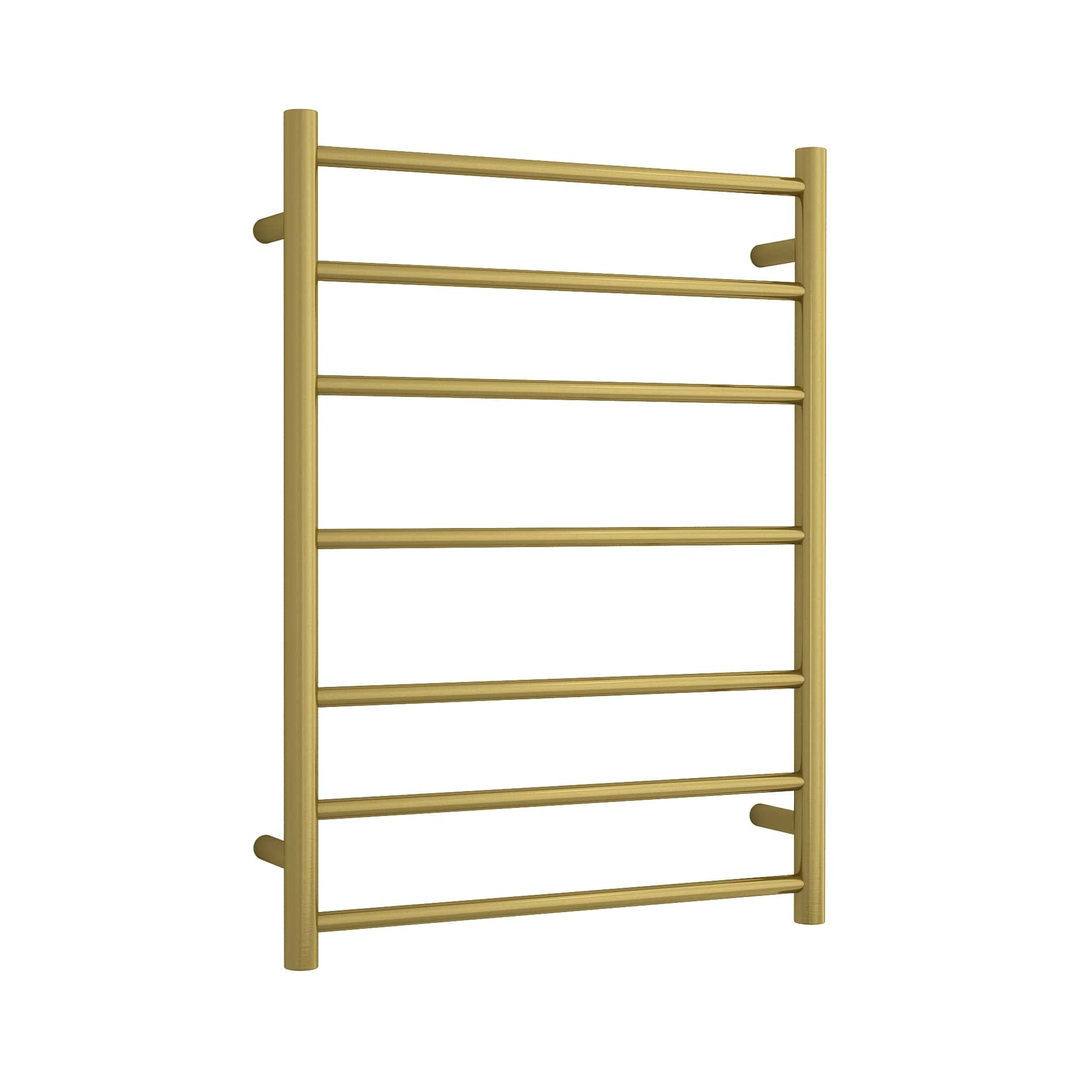 Thermorail ROUND LADDER HEATED TOWEL RAIL 600 X 800MM BRUSHED GOLD