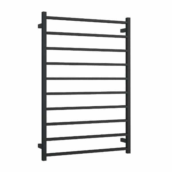Thermorail Straight/Square 800x1160x120mm 217Watts 10 Bars - Matt Black