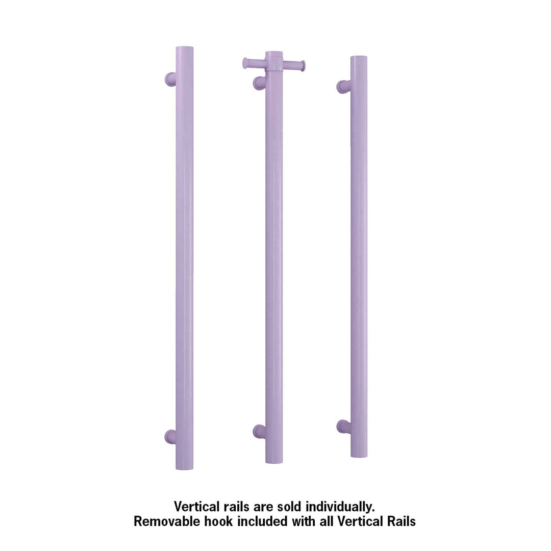 Thermorail Straight/Round 12Volt Vertical Bar 900X142X100Mm 26Wat & Optional Hook Lilac Sat