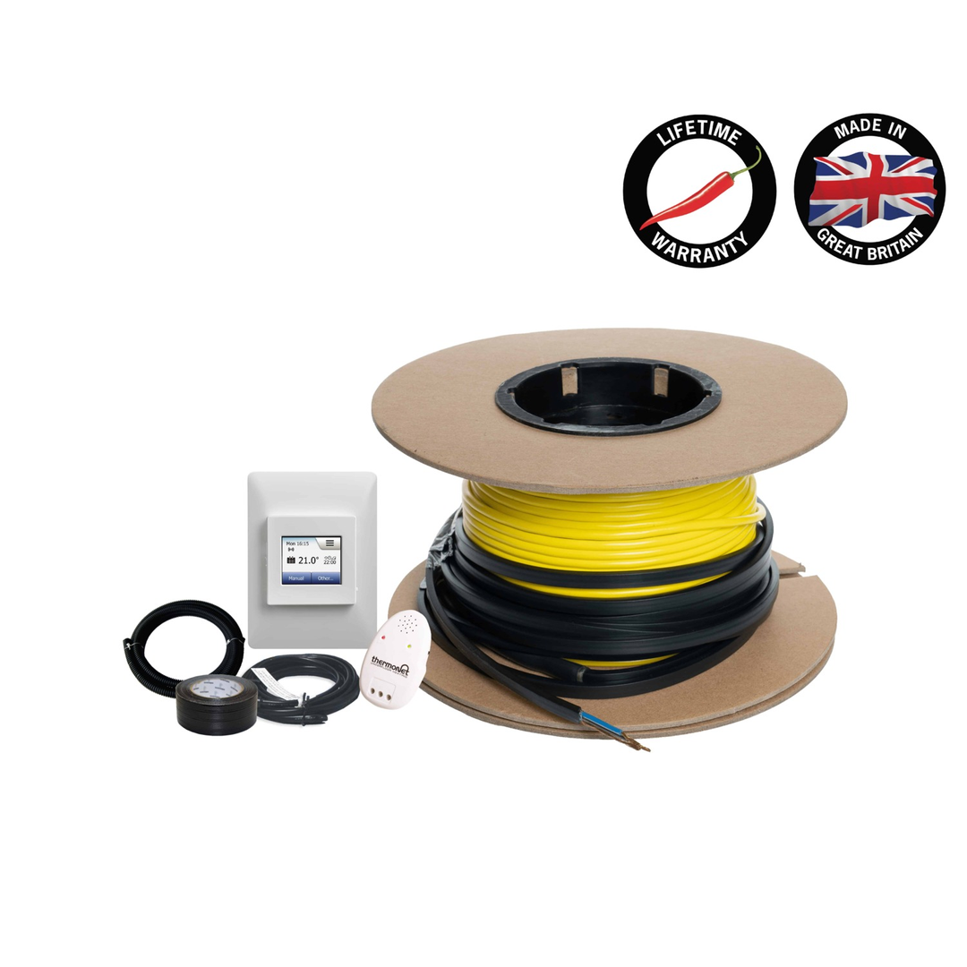Thermoscreed Screed 18W/Lm Heating Cable Kit & 5235W Wifi Thermostat