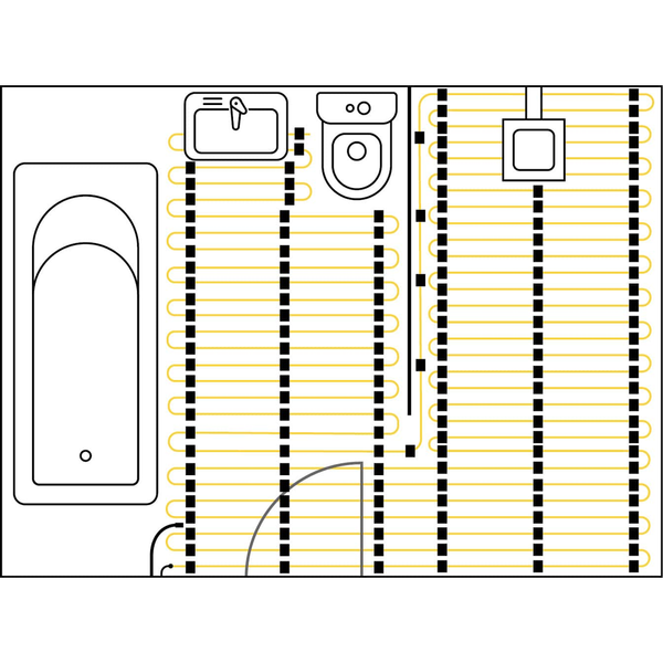 Thermowire Undertile Heating Cable Kit & Black 5246 Dual Thermostat