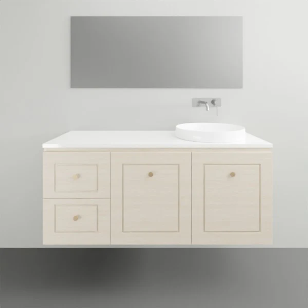 Timberline Nevada Classic Vanity 1200mm Right Wg Basin Silksurface Ac Top Wall