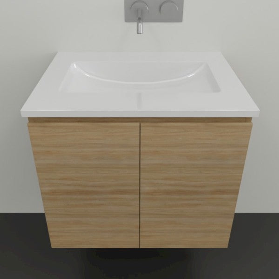 Timberline Nevada Vanity 600 Alpha Ceramic Top Wall Hung N60Aw