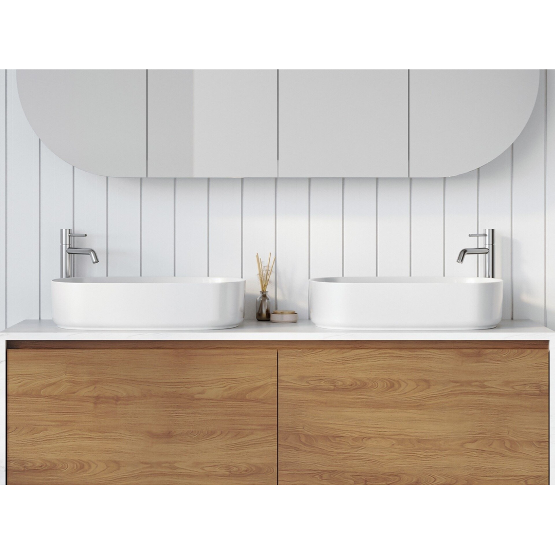 Timberline Myrtle Ceramic Counter Basin White Gloss