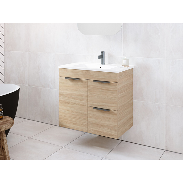 Bargo Vanity 900mm Alpha Ceramic Top Wall Hung(Timberln P#:B90Aw)