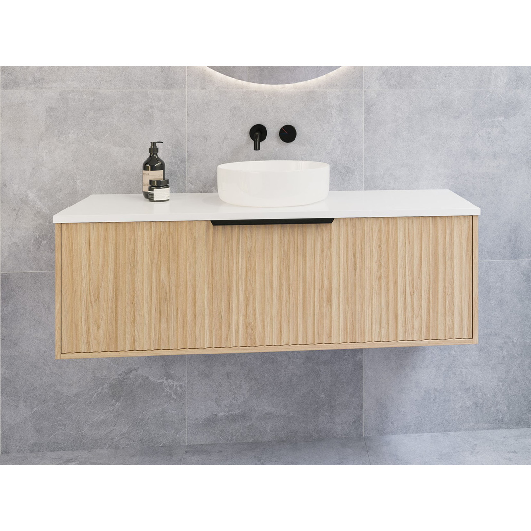 Timberline Elwood Vanity 1200m Centre Wg Basin Silksurface Ac Top Wall Hung