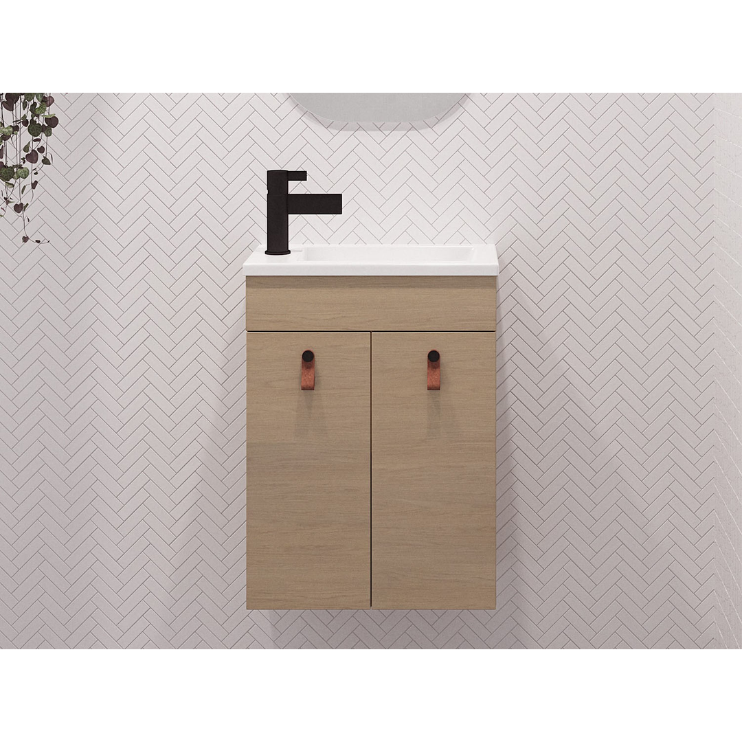 Timberline Ensuite Wall Hung Vanity 600mm Bowl