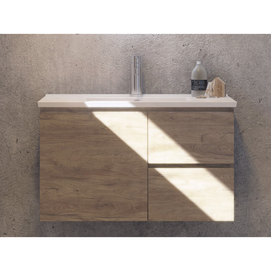 Timberline Florida Ensuite Wall Hung Vanity 800mm Centre Bowl