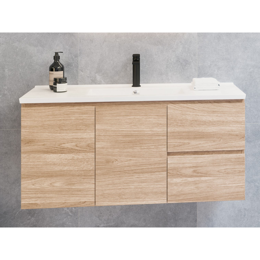 Timberline Florida Ensuite Wall Hung Vanity 1000mm Centre Bowl