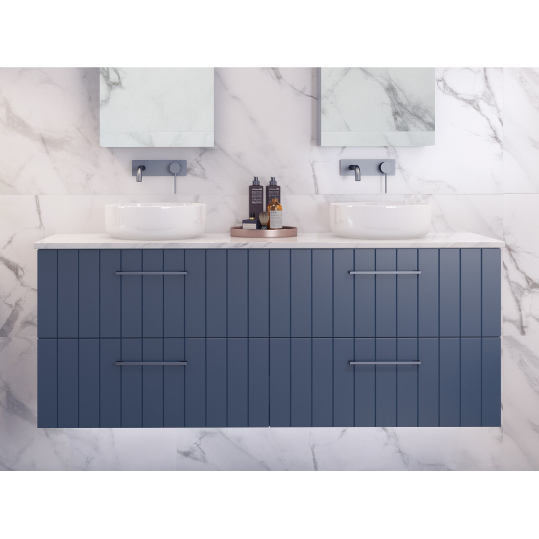 Timberline Henley 1200mm Vanity Silksurface Top Ceramic Basin Wall Hung