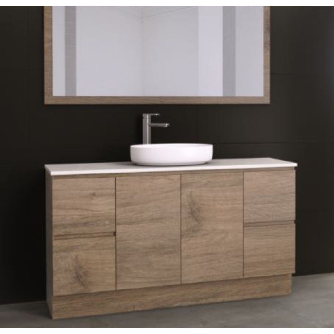 Timberline Nevada Vanity 1500mm Floor Standing Single Bowl Alpha Ceramic Top