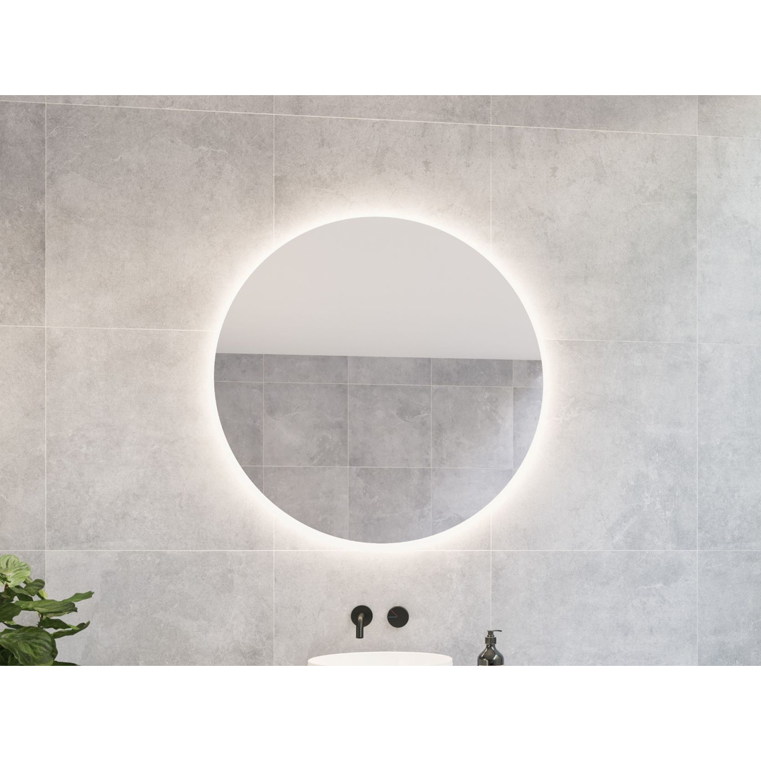 TIMBERLINE OXFORD 900MM ROUND MIRROR ON 16MM BACKING BOARD