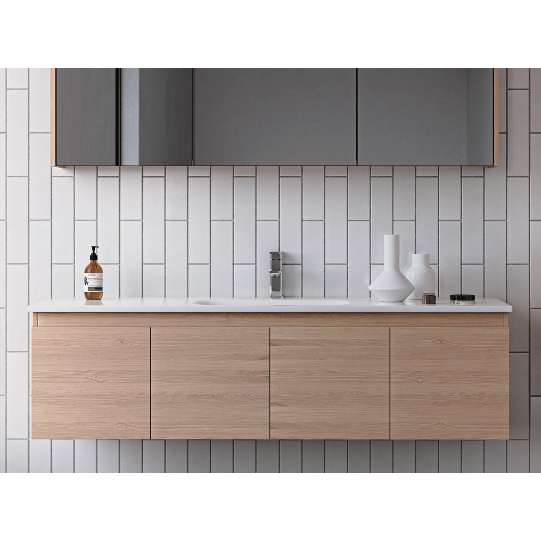 Timberline Rockford Wall Hung Vanity 1500mm Centre Bowl