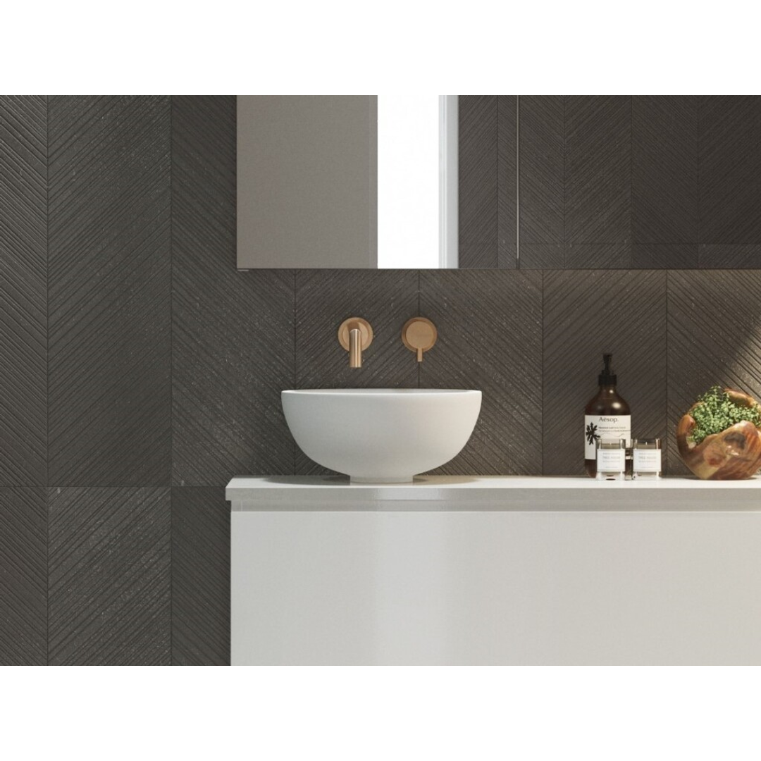 Timberline Rose Ceramic Basin White