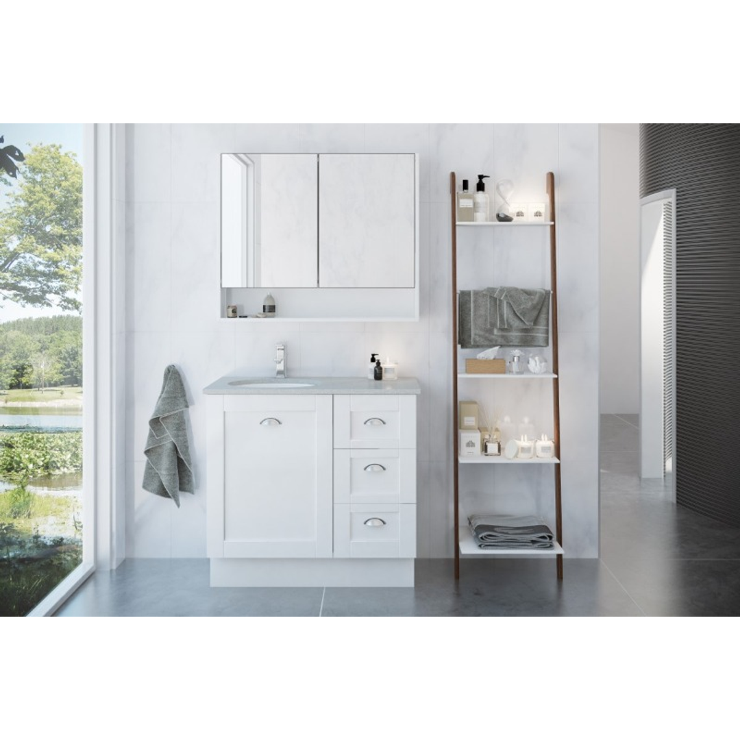 Victoria Vanity 750mm Alpha Ceramic Top Wall Hung(Timberln P#:V75Aw)