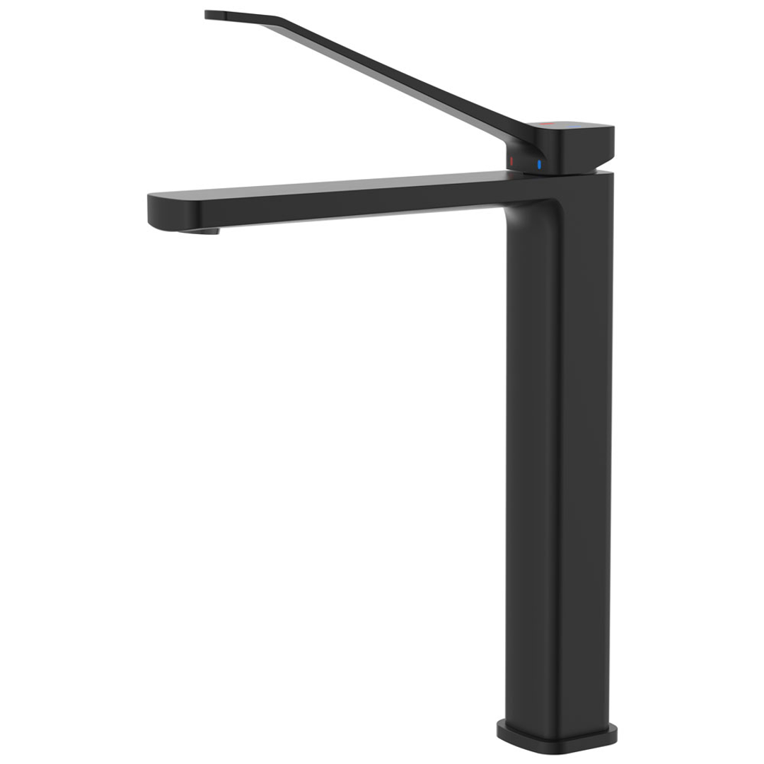 Fienza Tono Care Tall Basin Mixer Matte Black Lf Eco Brass