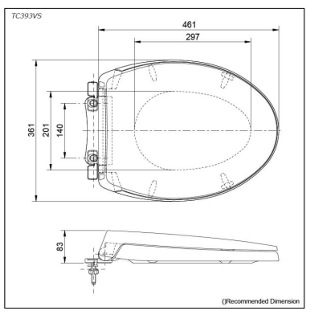 TOTO TC393 Soft Close Seat and Cover
