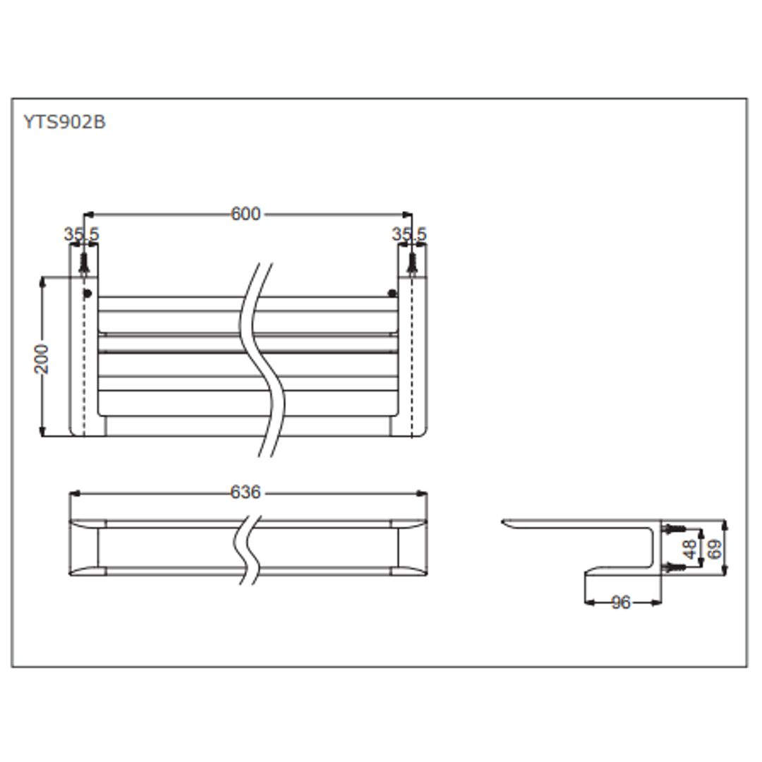 TOTO Towel Shelf YTS902B