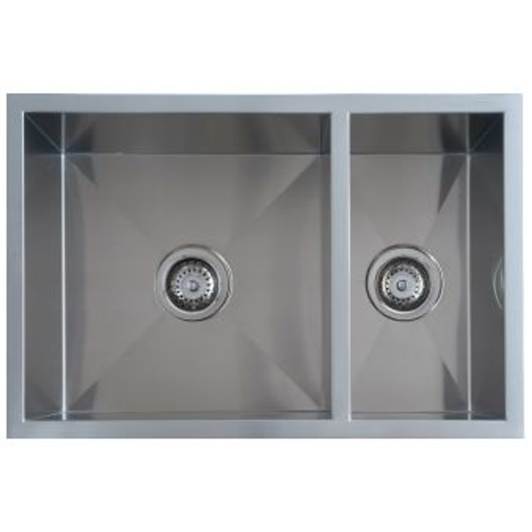 Interchange Uptown 250 1 & 1/2 Double Bowl Sink Radius Corner - 674 X 450 X 250