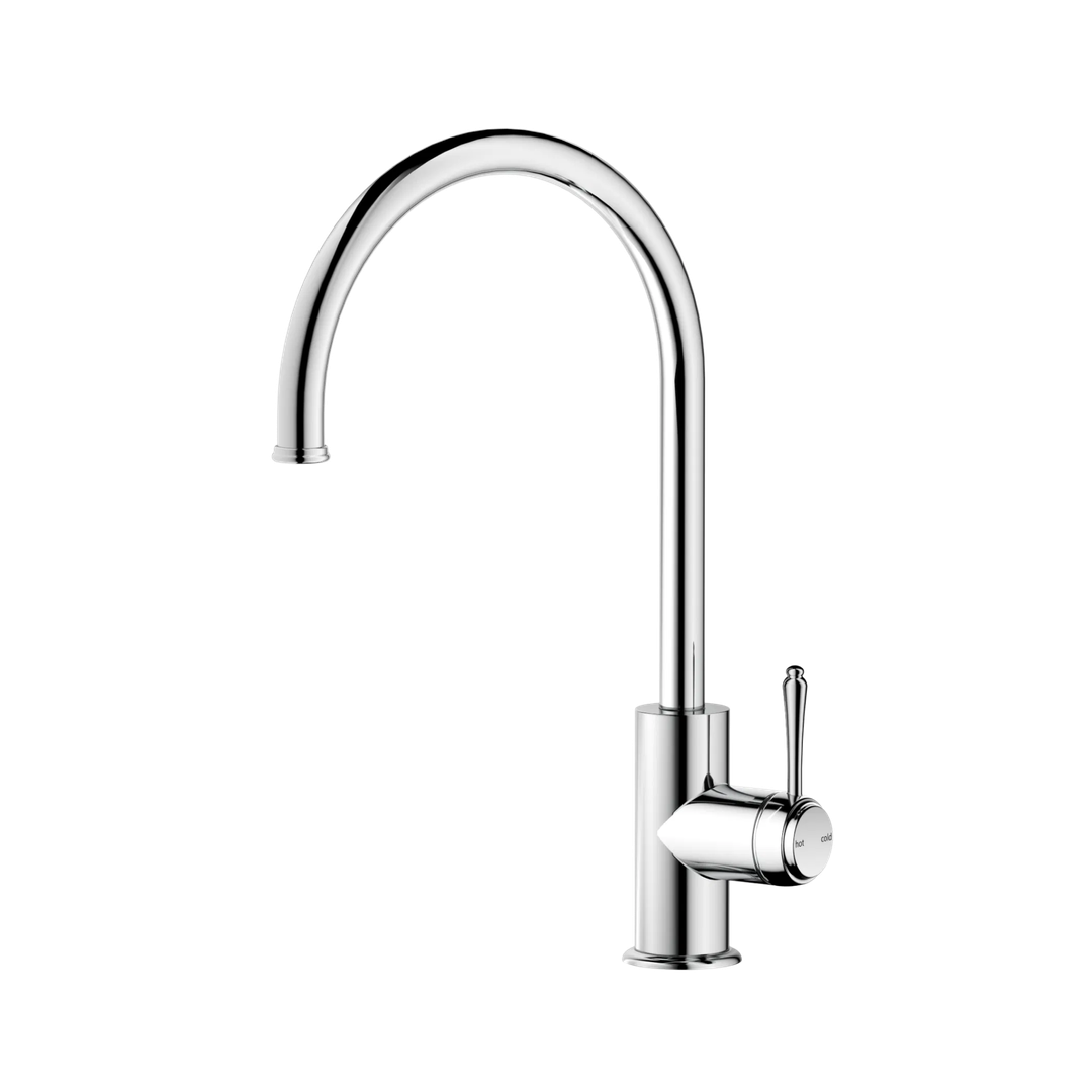 Bella Vista Mica Heritage Gooseneck Sink Mixer Chrome