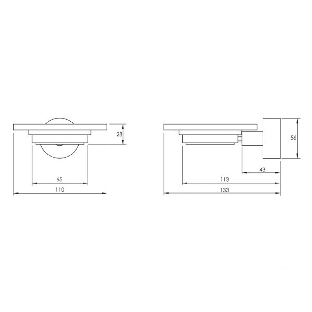 Phoenix Vivid Soap Dish - Chrome
