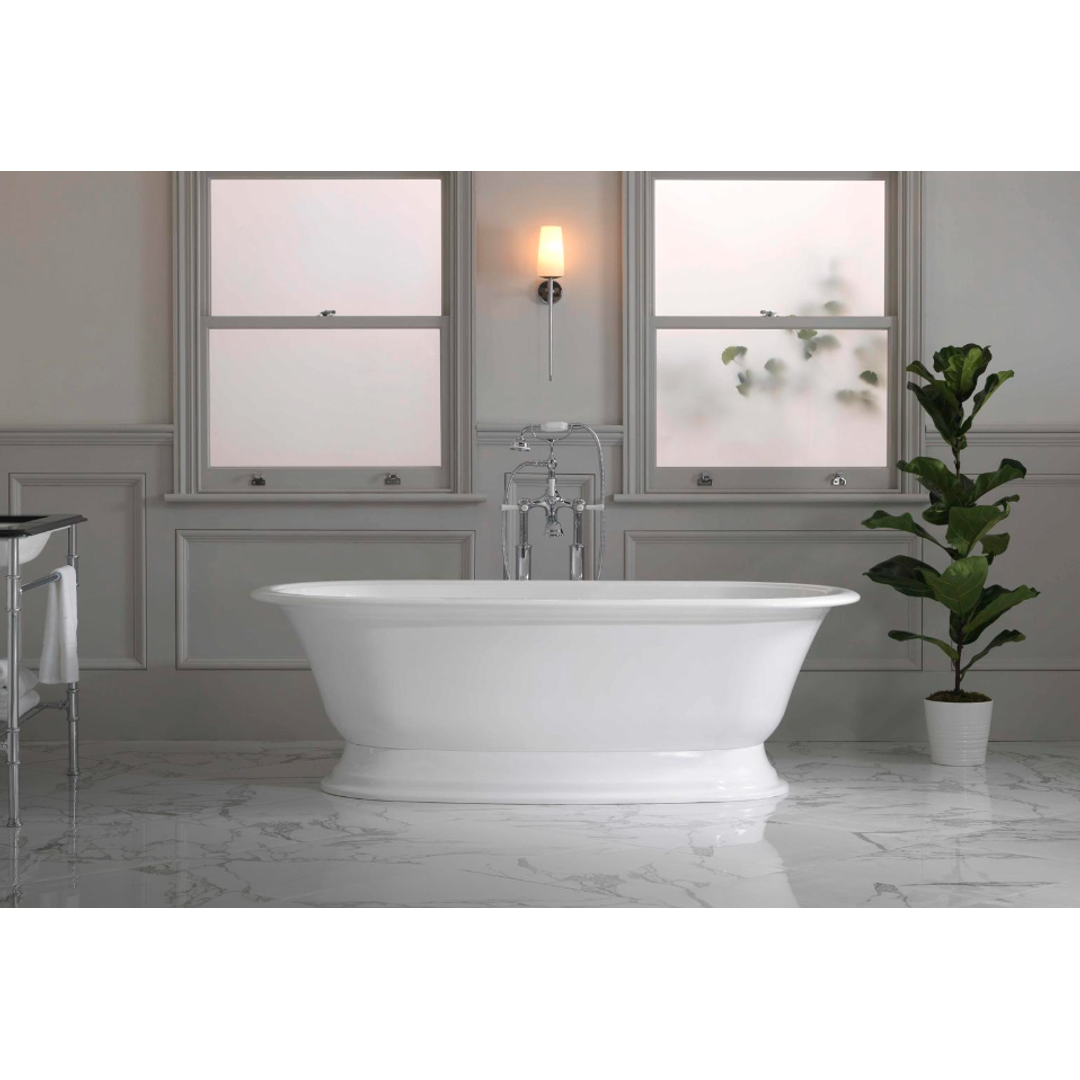 V+A Elwick Freestanding Bath Quarrycast White 1902mm