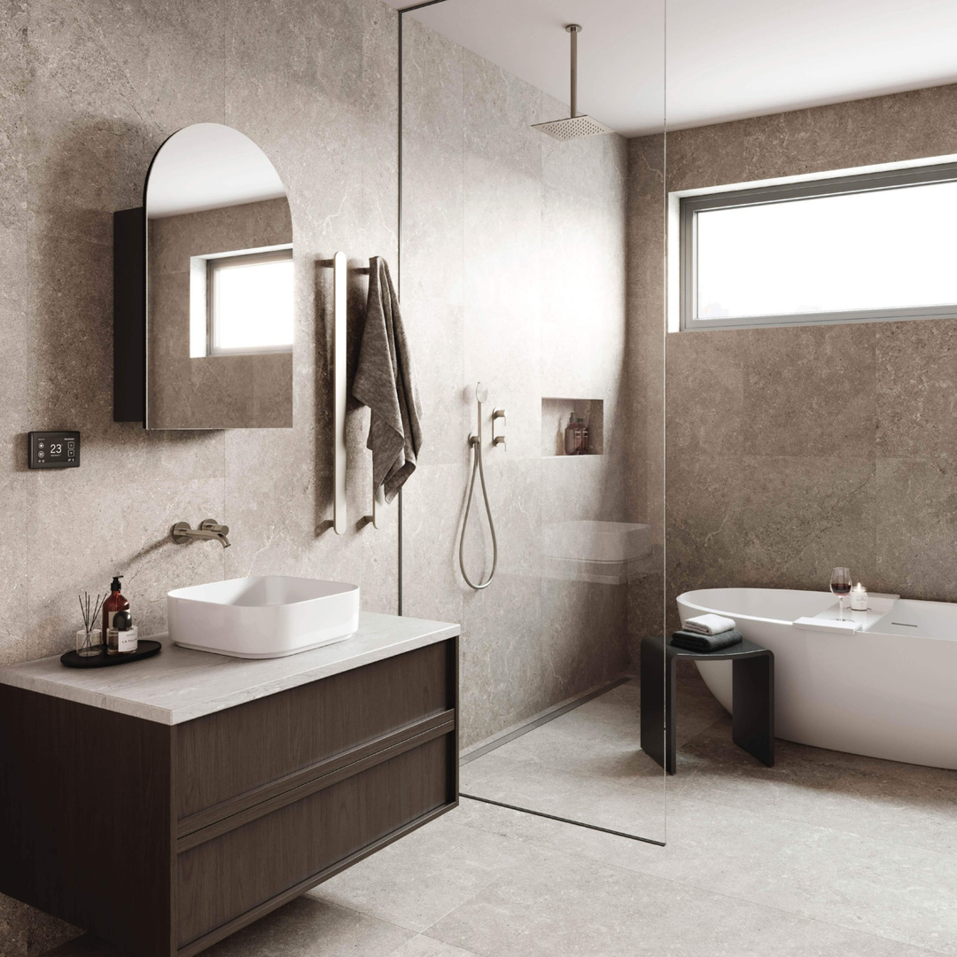 Thermogroup Vienna Arch Mirror Cabinet Black 500Mm X 800Mm X 150Mm