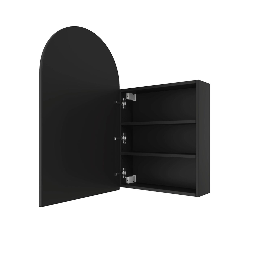 Thermogroup Vienna Arch Mirror Cabinet Black 500Mm X 800Mm X 150Mm