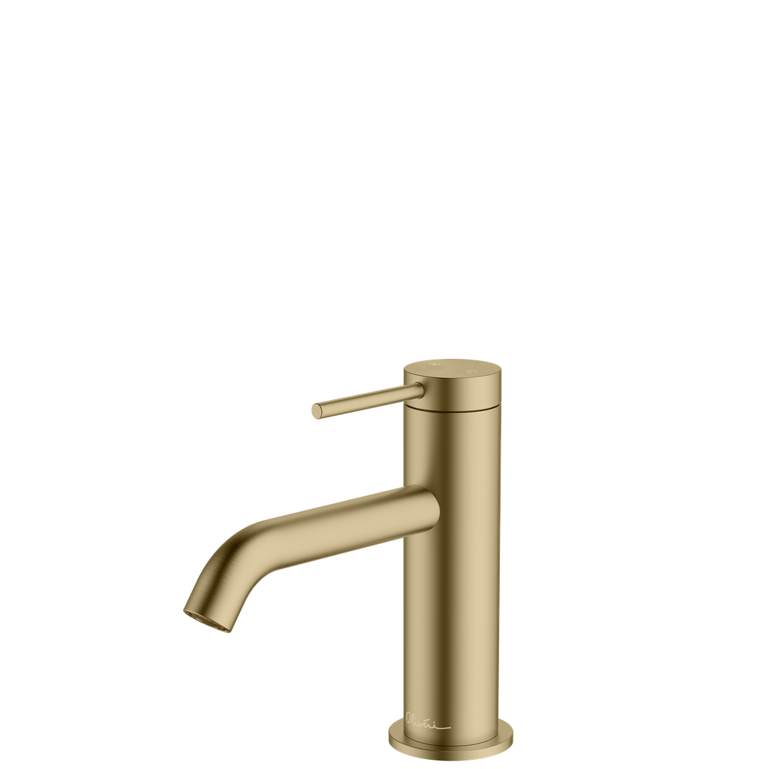 Oliveri VE103503FCG Venice Basin Mixer Curved Classic Gold