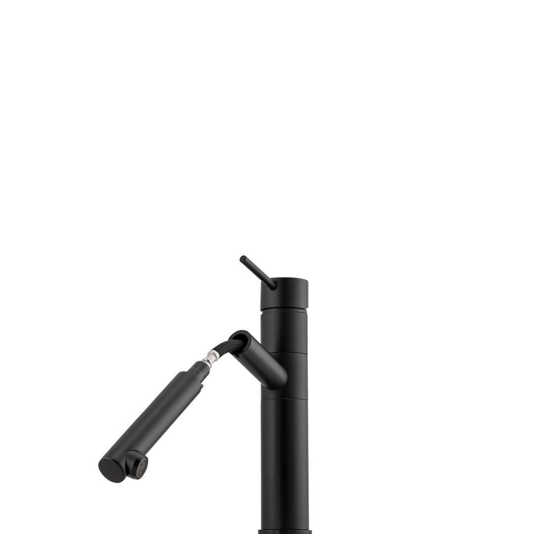 Oliveri VE590FMB-P Venice P-Out Swivel Mixer Matte Black LEAD FREE