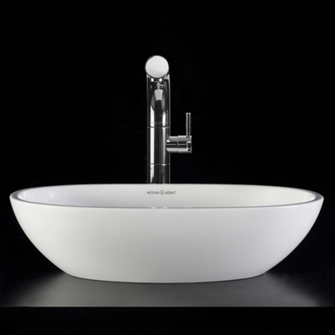 V+A BARCELONA 48 VESSEL BASIN QUARRYCAST WHITE