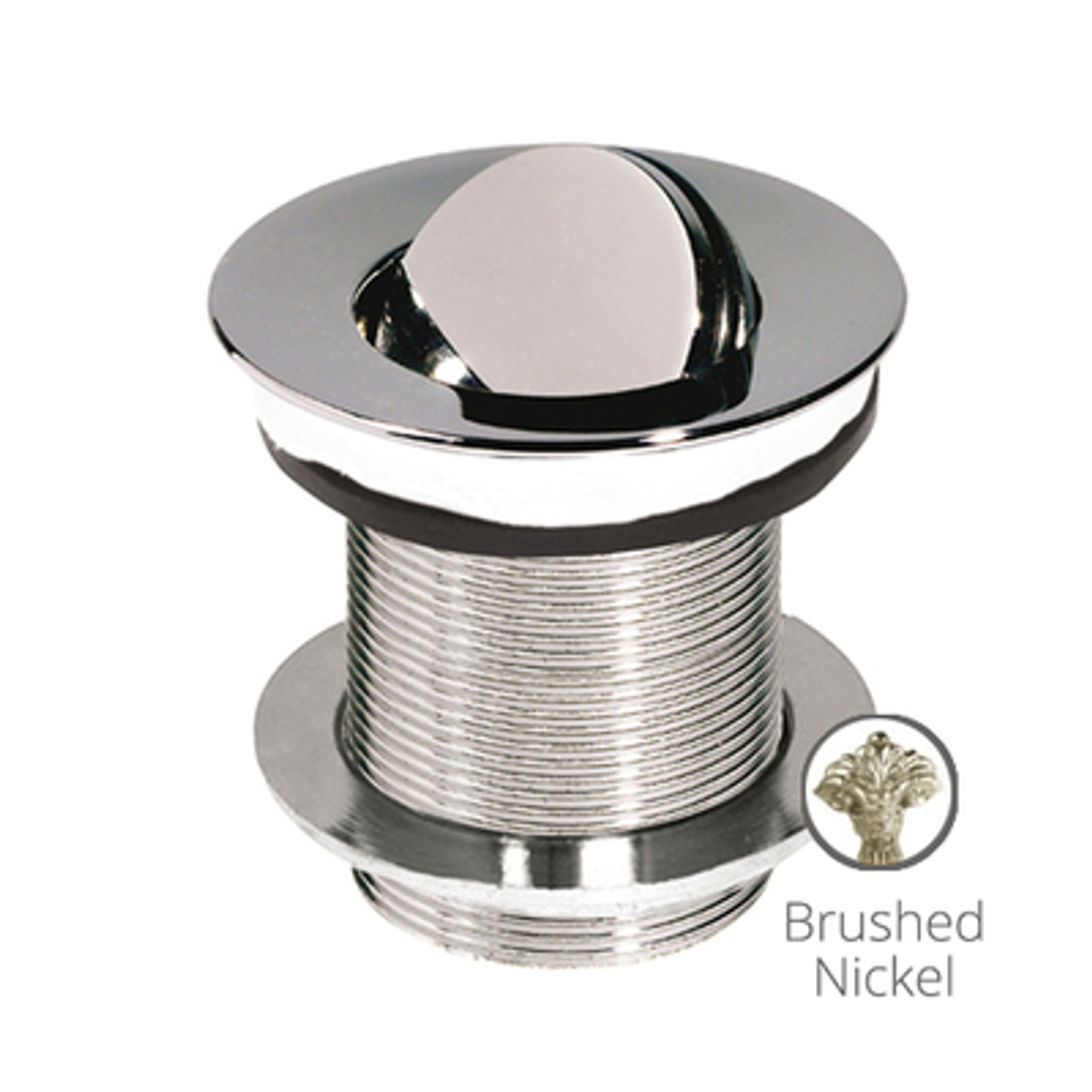 V+A KIT 12 UNIVERSAL PLUG & WASTE FOR BATHS NO OVERFLOW BRUSHED NICKEL