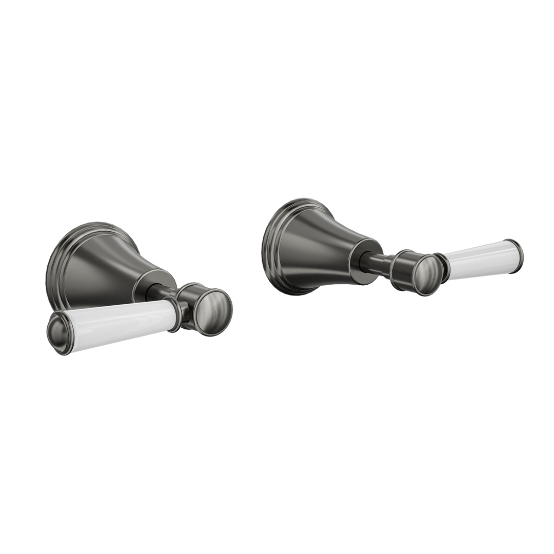 Linsol Vintage Lever Handle Wall Top Assemblies - Gunmetal