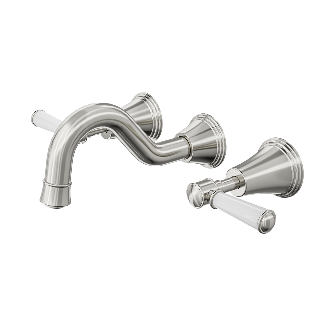Linsol Vintage Lever Handle Bath Set - Brushed Nickel