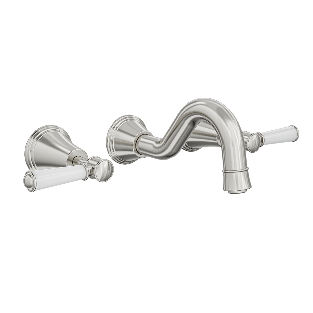 Linsol Vintage Lever Handle Bath Set - Brushed Nickel