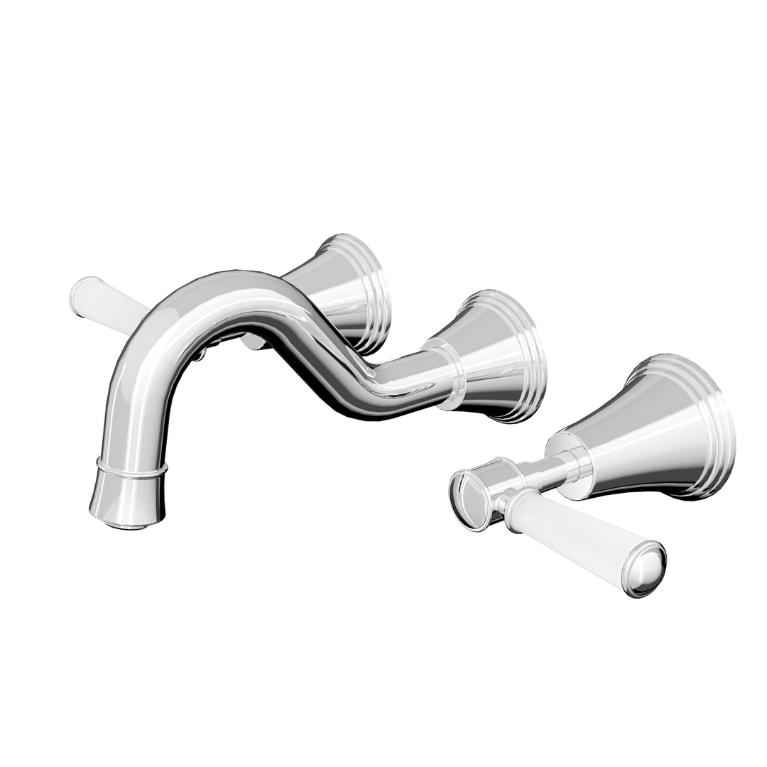 Linsol Vintage Lever Handle Bath Set - Chrome