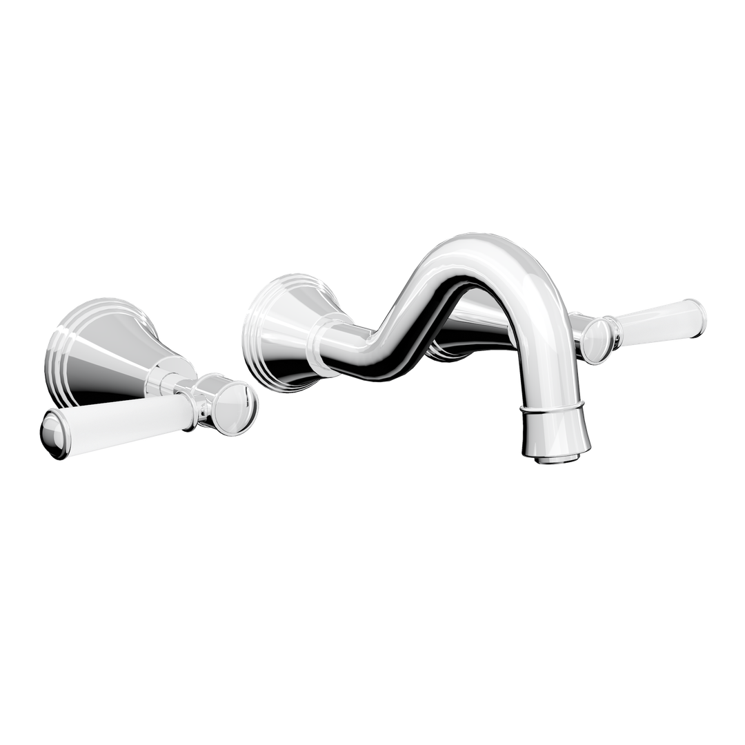 Linsol Vintage Lever Handle Bath Set - Chrome