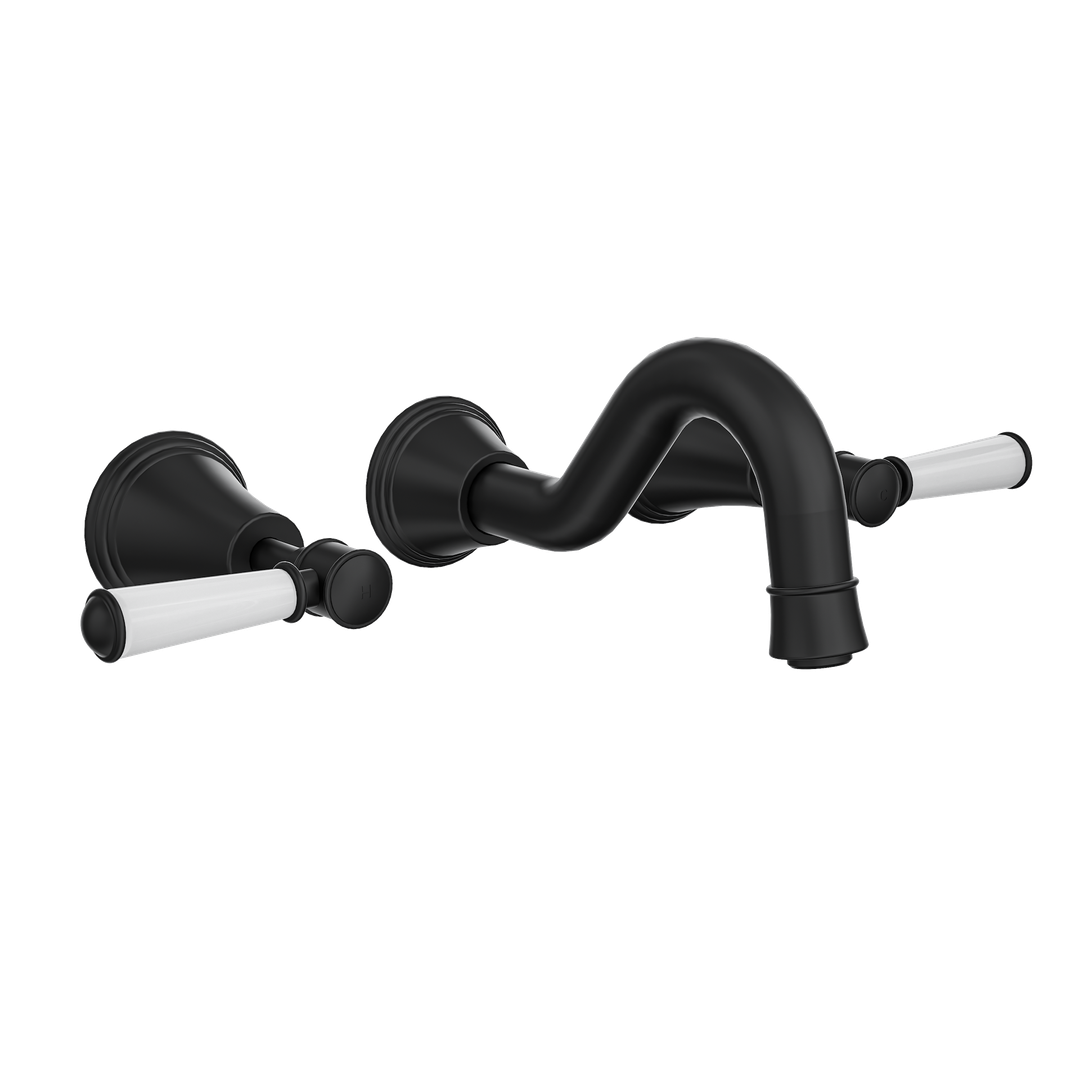 Linsol Vintage Lever Handle Bath Set - Matte Black