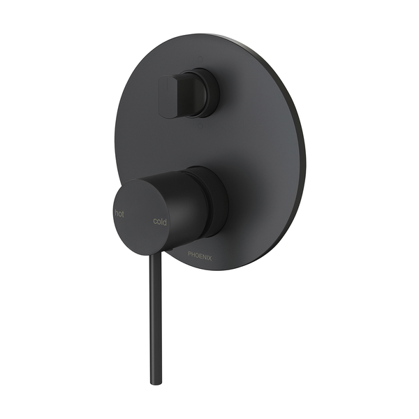 Phoenix Vivid Slimline Switchmix Shower/Bath Diverter Mixer Fit-Off Kit - Matte Black