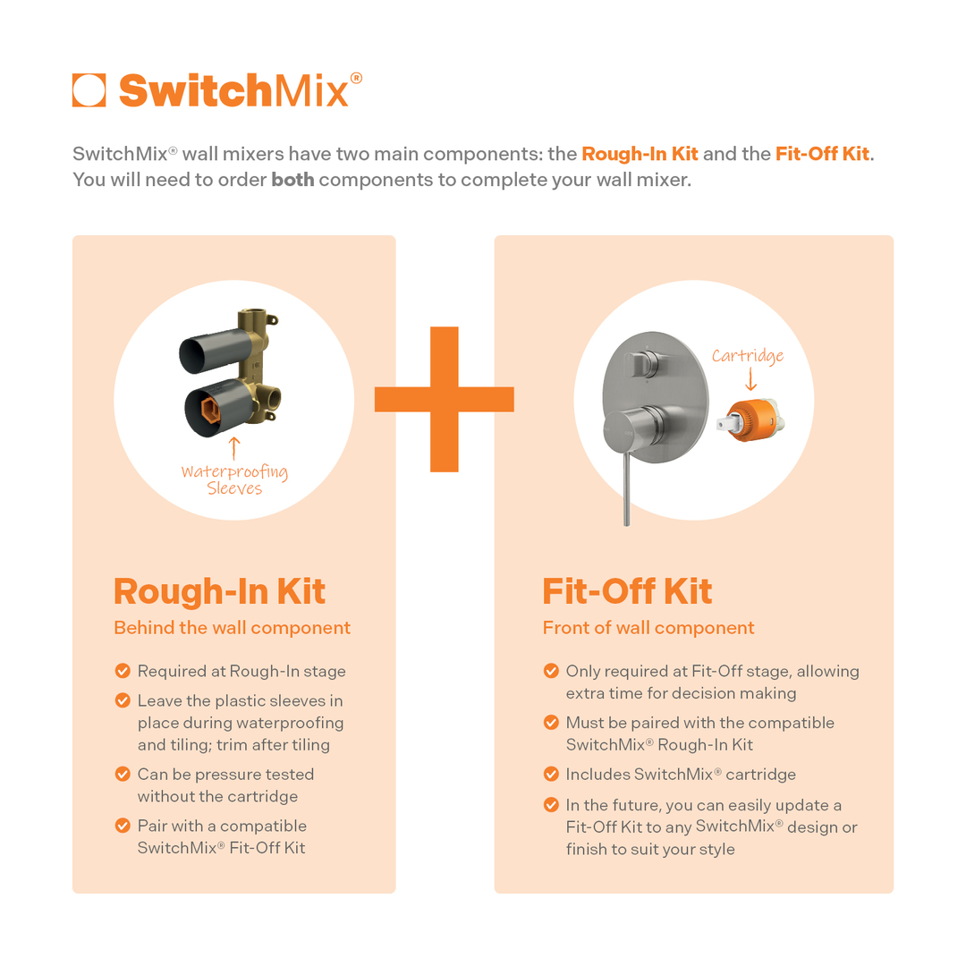 Phoenix Switchmix Shower/Bath Diverter Mixer RoughIn Kit
