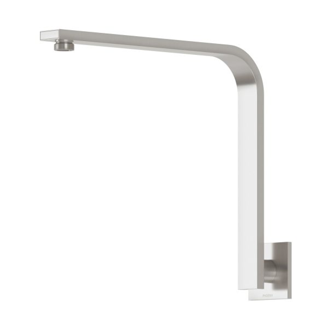 Phoenix Vivid Slimline High-Rise Shower Arm Square Plate - Brushed Nickel