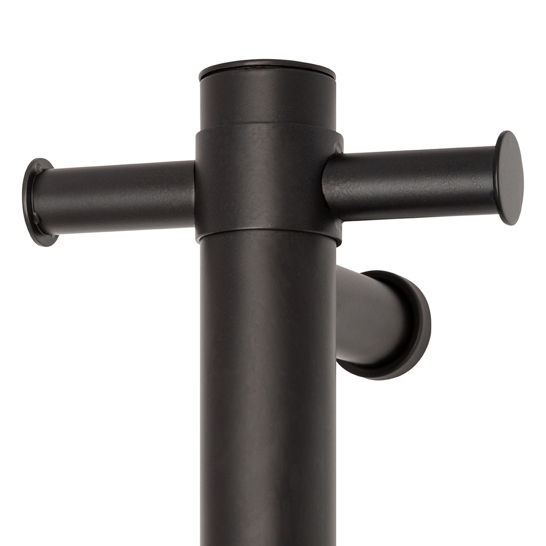Thermogroup STRAIGHT/ ROUND 12VLT MATT BLACK VERTICLE TOWEL RAIL