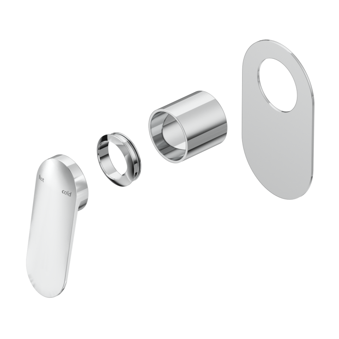 Bella Vista Lantra Shower Mixer Oval Plate Trim Kit Only Brushed Nickel