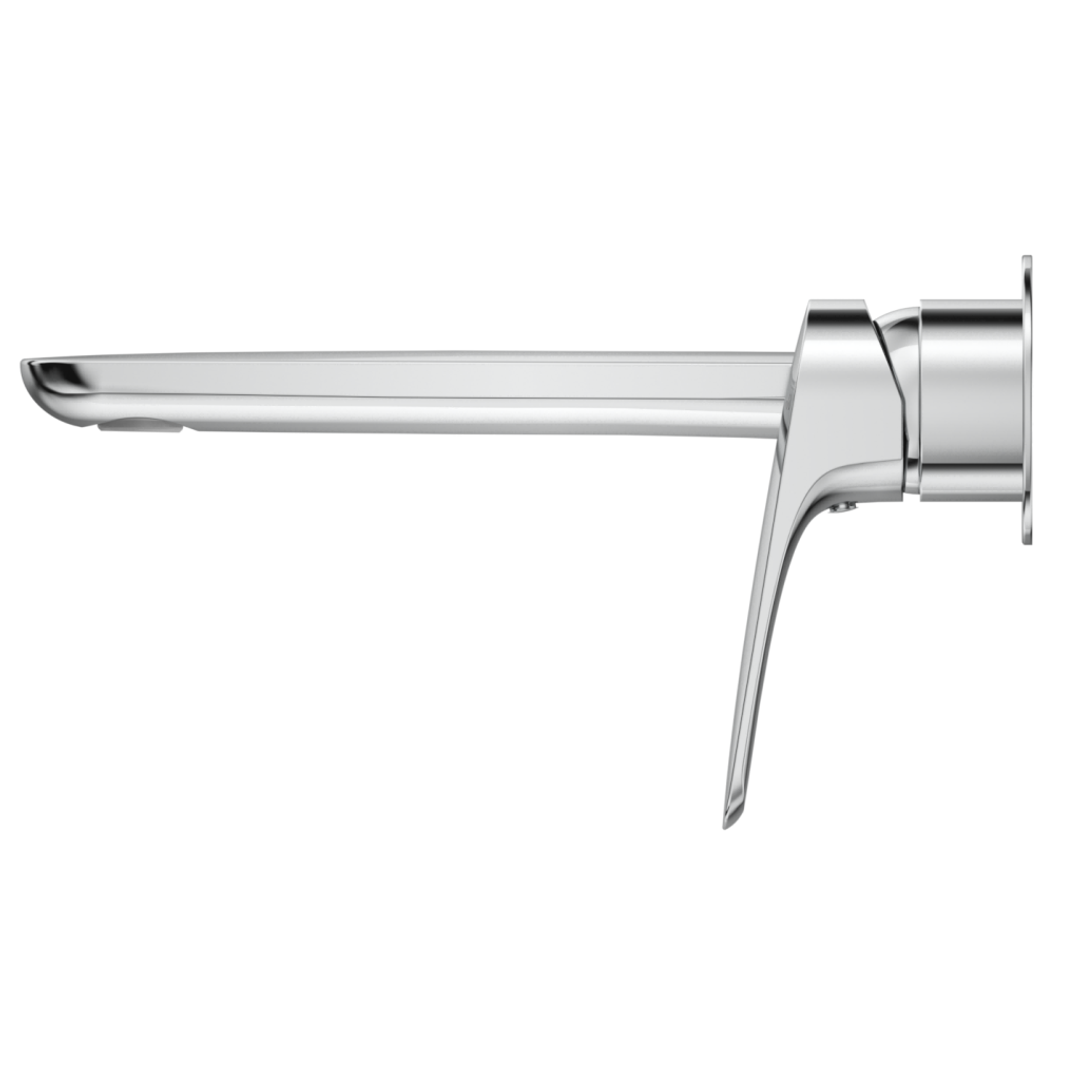 Bella Vista Kaza Wall Spout Combo Trim Kit Only Brushed Nickel