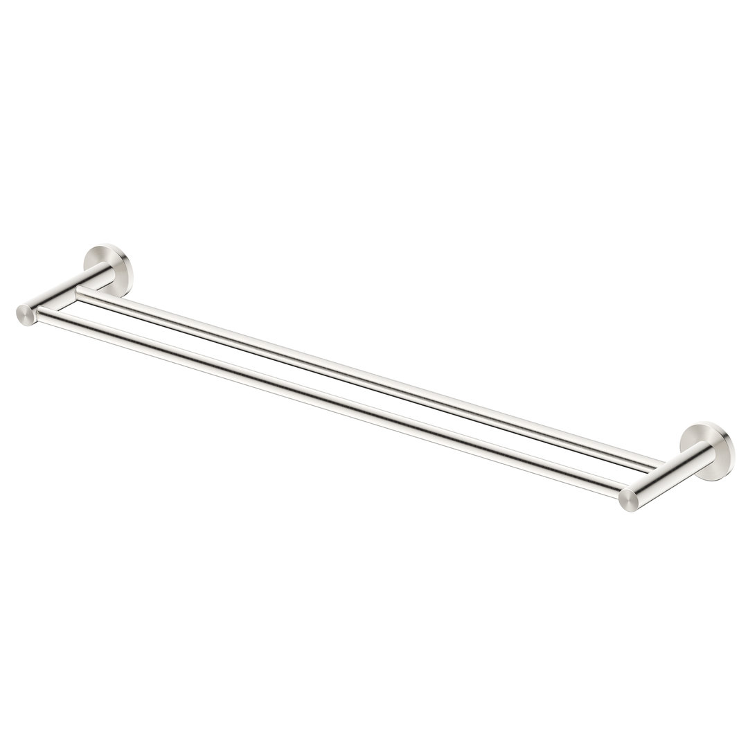 Bella Vista Mica Double Towel Rail Brushed Nickel