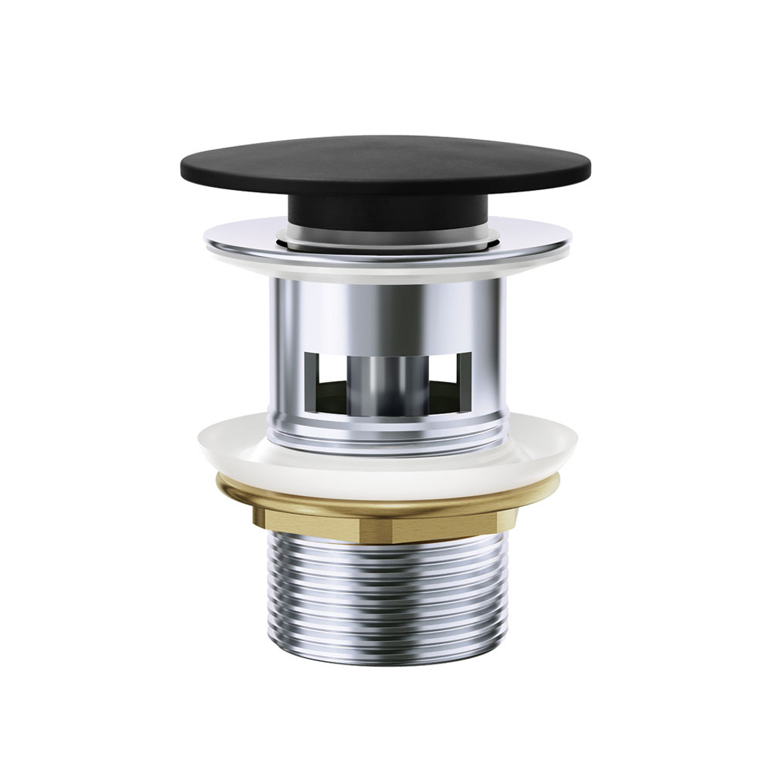 DOMED WASTE 32MM WITH OVERFLOW - MATT BLACK(FIENZA P#:WAS58B)