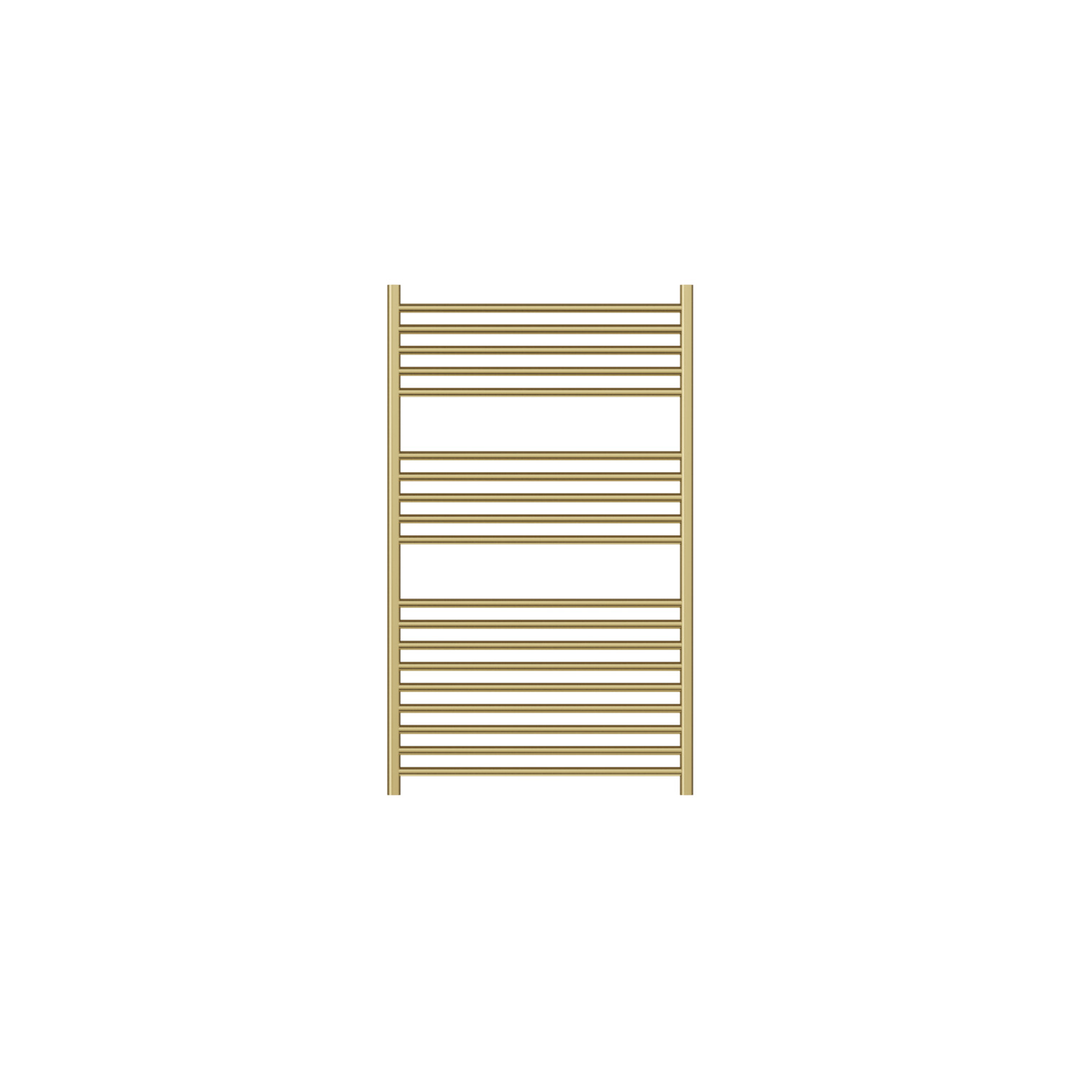 Linsol Allegra 19 Bar Wide Heated Towel Rail - Brushd Brass
