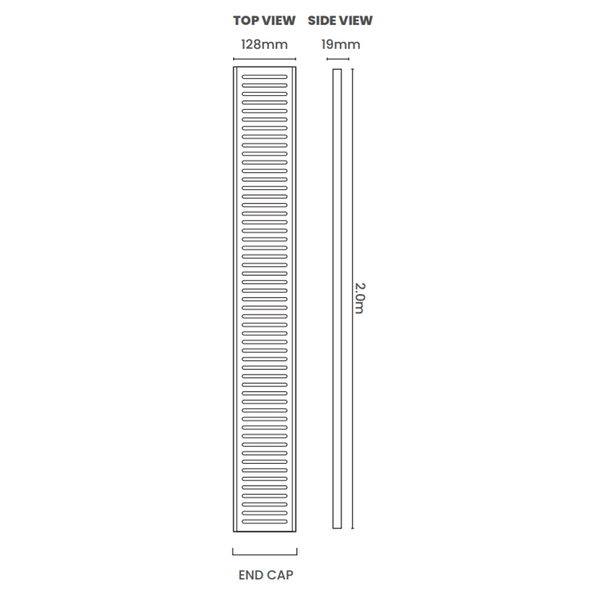 Lauxes Grates 128 Storm Water Next Generation Silver 2M