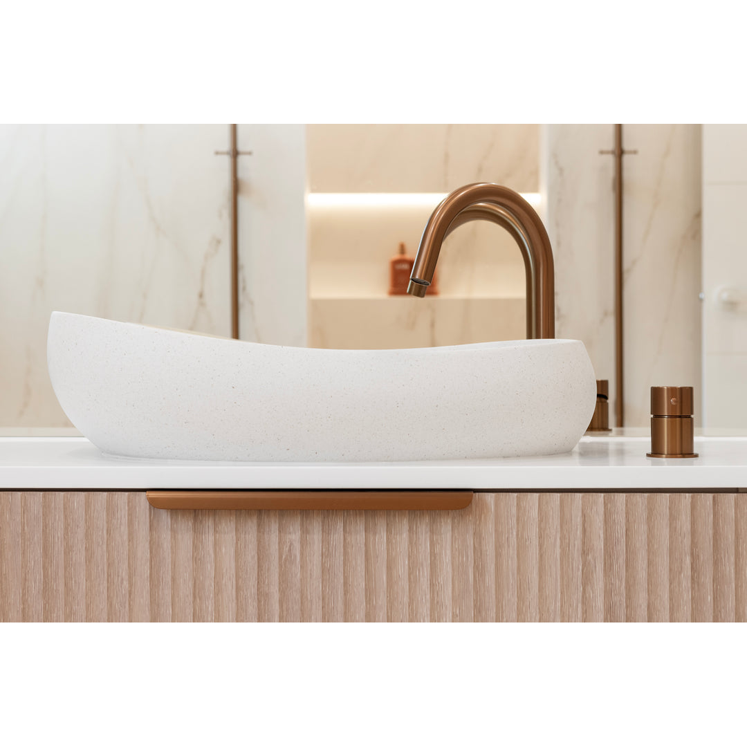 Meir Round Hob Mounted Swivel Spout Lustre Bronze