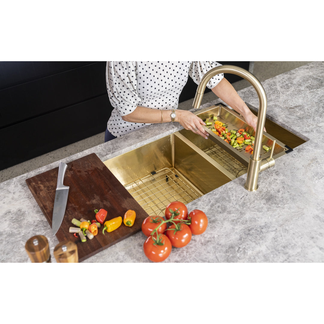Meir Kitchen Sink Colander Tiger Bronze